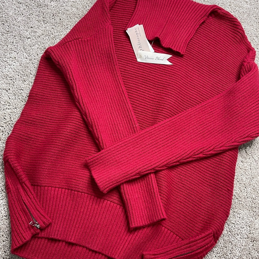 Philosophy turtle neck with zippers